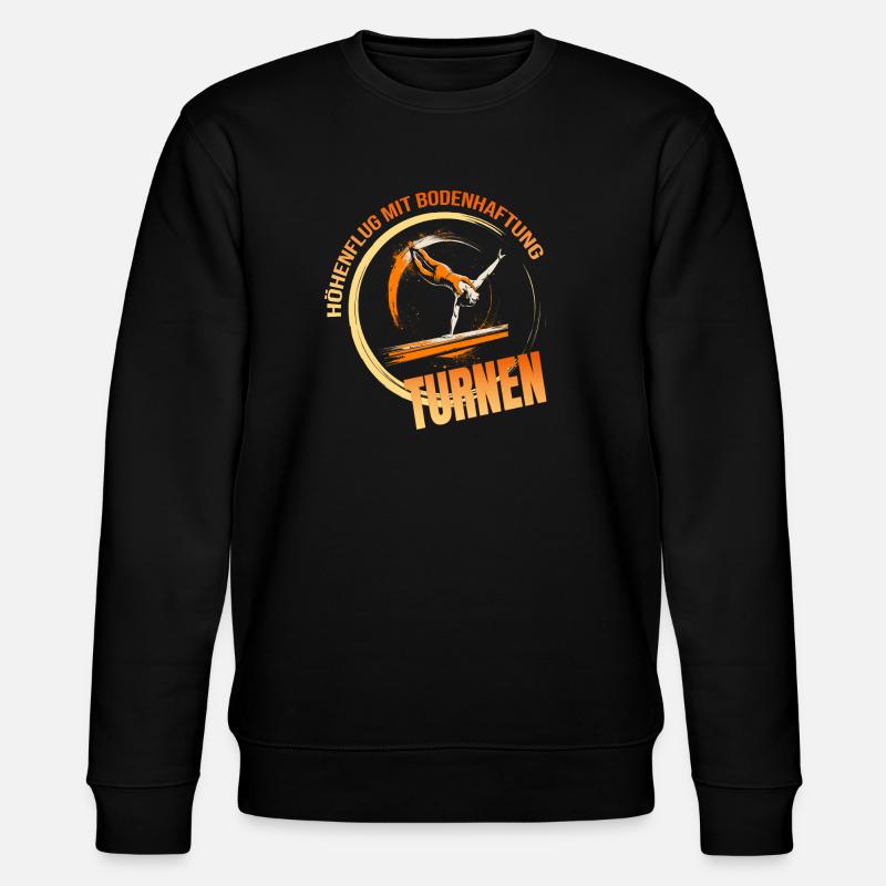 Höhenflug mit Bodenhaftung - Turnen - Stanley/Stella Unisex Bio-Sweatshirt CHANGER  - Schwarz