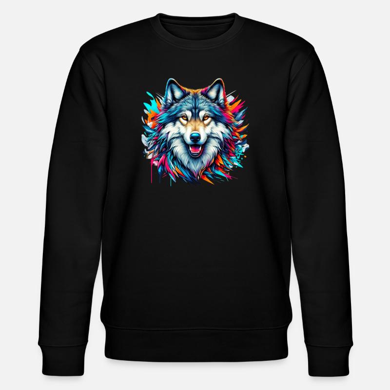 Wolf - Stanley/Stella CHANGER Unisex Organic Sweatshirt - black