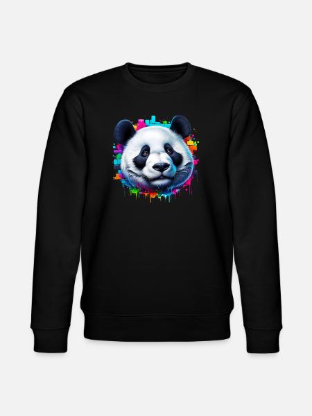 Panda - Stanley/Stella Unisex Bio-Sweatshirt CHANGER - Schwarz