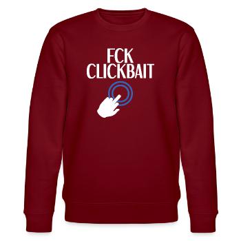 Appât à clics FCK - Sweat bio CHANGER Stanley/Stella Unisexe - bordeaux - Devant - Nik (191cm) & Marisol (170cm)