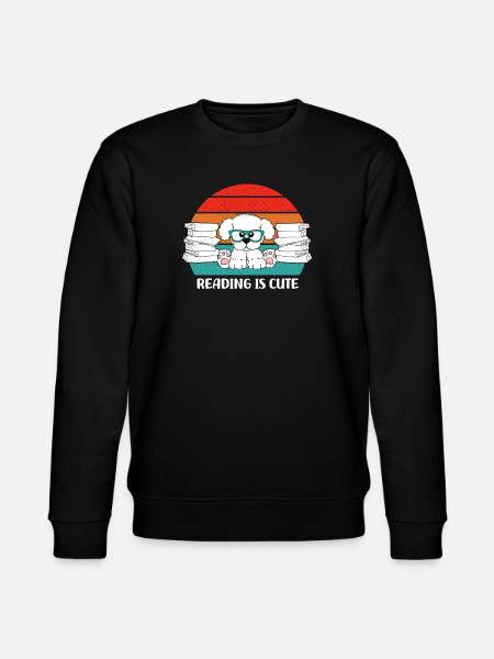 Reading is cute - Stanley/Stella CHANGER Unisex Organic Sweatshirt - black