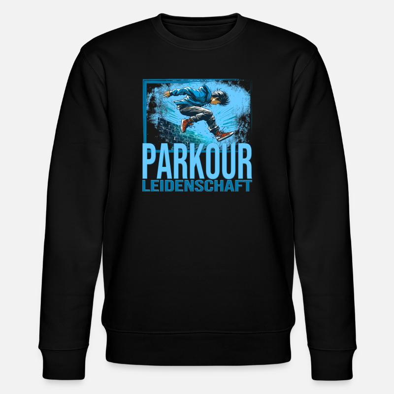 Parkour Leidenschaft - Stanley/Stella Unisex Bio-Sweatshirt CHANGER  - Schwarz