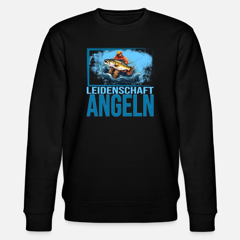 Leidenschaft Angeln - Stanley/Stella Unisex Bio-Sweatshirt CHANGER  - Schwarz