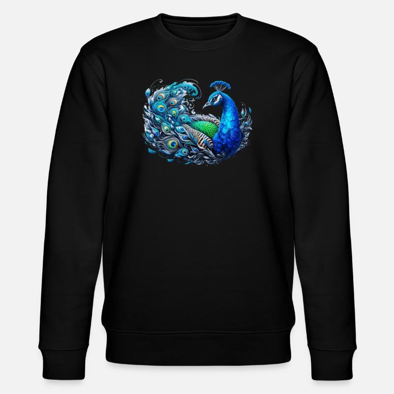 Pfau - Stanley/Stella Unisex Bio-Sweatshirt CHANGER  - Schwarz