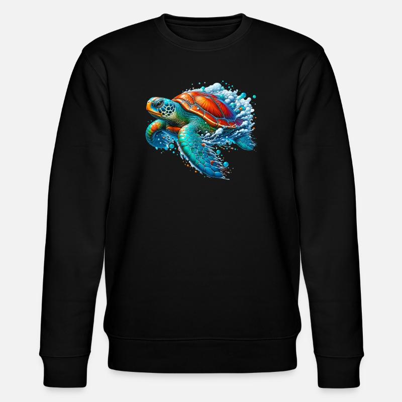 Tortue - Sweat bio CHANGER Stanley/Stella Unisexe - noir