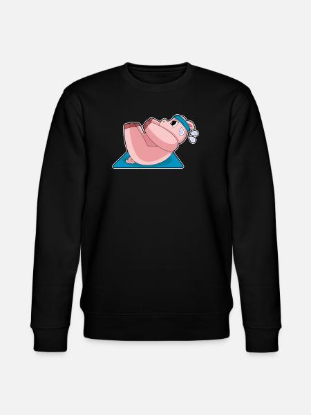 Pig Abdominal Workout Bodybuilding - Stanley/Stella CHANGER Unisex Organic Sweatshirt - black