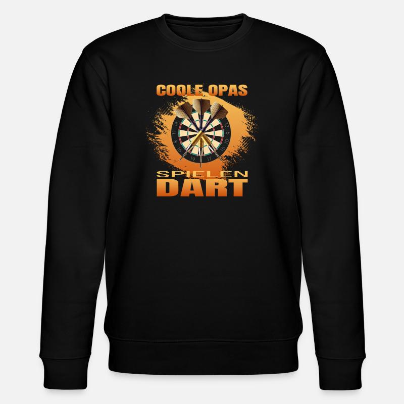 Coole Opas spielen Dart - Stanley/Stella Unisex Bio-Sweatshirt CHANGER - Schwarz
