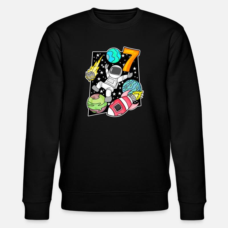 7 Garçon d’anniversaire astronaute - Sweat bio CHANGER Stanley/Stella Unisexe - noir