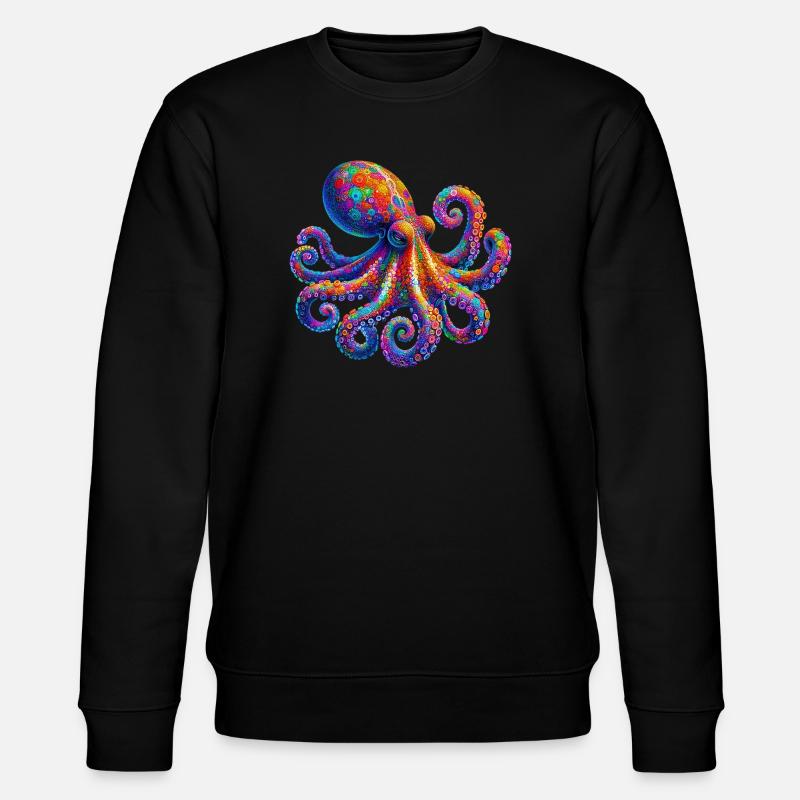 Octopus - Stanley/Stella CHANGER Unisex Organic Sweatshirt - black