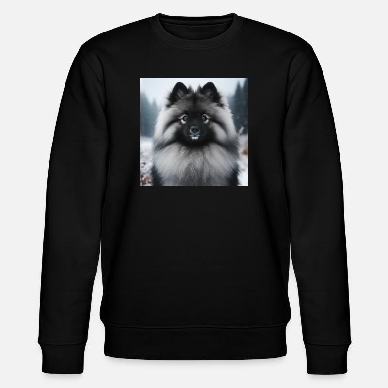 Wunderschöner Wolfspitz - Stanley/Stella Unisex Bio-Sweatshirt CHANGER  - Schwarz