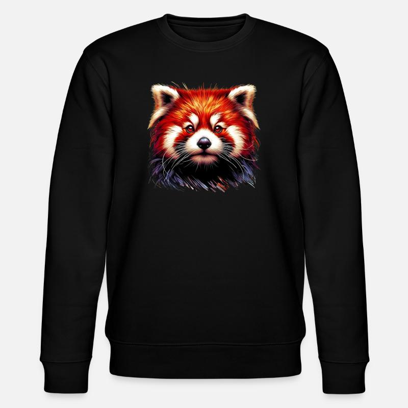 Red panda - Stanley/Stella CHANGER Unisex Organic Sweatshirt - black