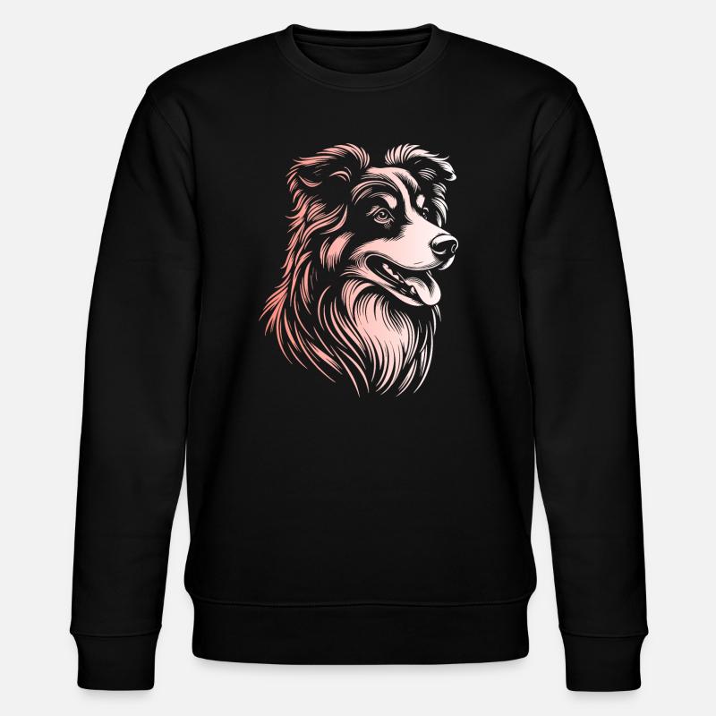 Australian Shepherd Traits 3 Gradient - Stanley/Stella CHANGER Unisex Organic Sweatshirt - black