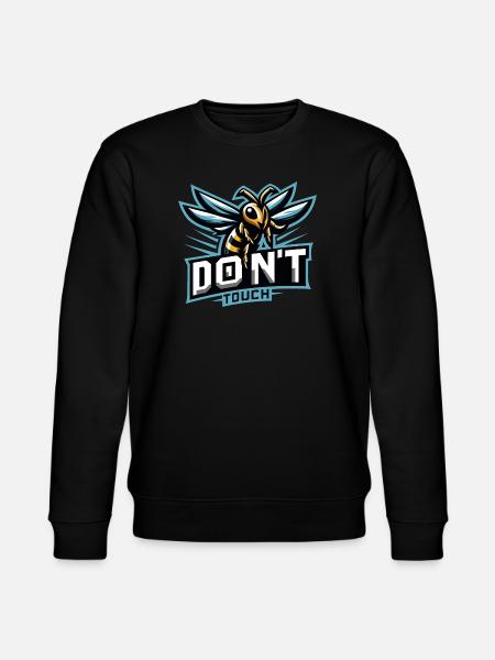 Gaming Logo Aggressive Bee Don't Touch - Stanley/Stella CHANGER Unisex Organic Sweatshirt - black