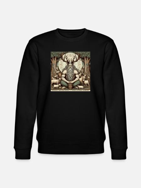 Cernunnos Celtic god - Stanley/Stella CHANGER Unisex Organic Sweatshirt - black