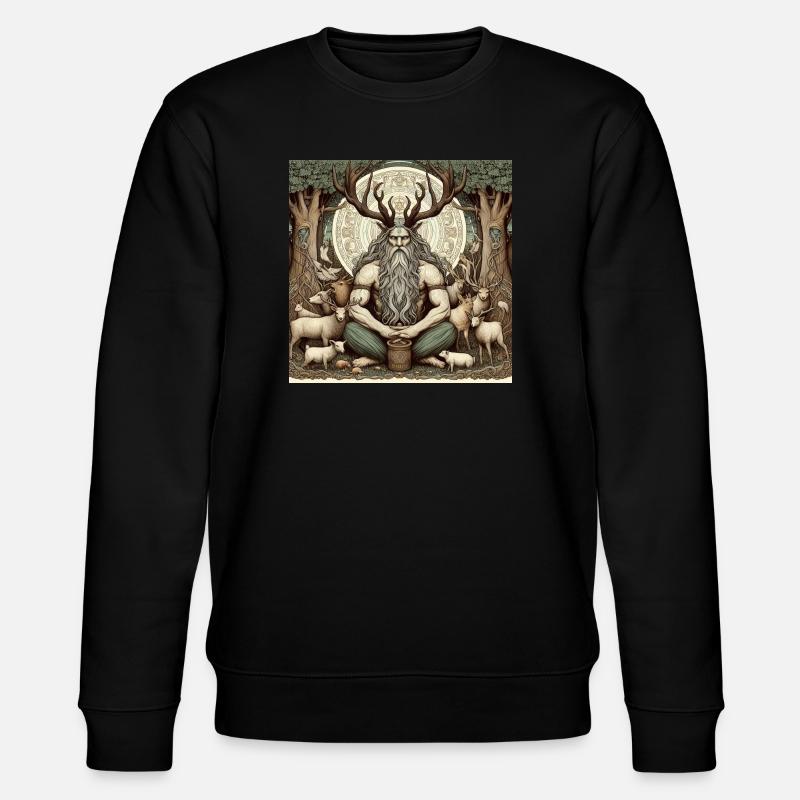 Cernunnos Celtic god - Stanley/Stella CHANGER Unisex Organic Sweatshirt - black