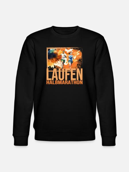 Laufen - Halbmarathon - Stanley/Stella Unisex Bio-Sweatshirt CHANGER - Schwarz