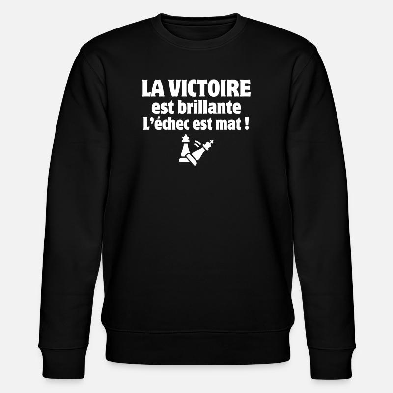 checkmate, strategy, chessboard - Stanley/Stella CHANGER Unisex Organic Sweatshirt - black