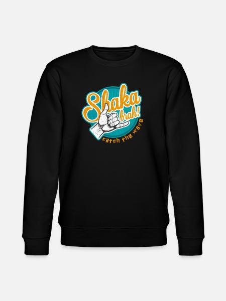 Shaka brah catch the wave - Stanley/Stella CHANGER Unisex Organic Sweatshirt - black