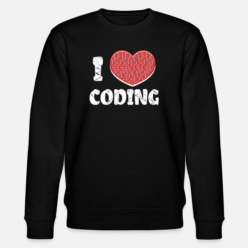 Developer Herz Coden Statement Programmierer - Stanley/Stella Unisex Bio-Sweatshirt CHANGER - Schwarz