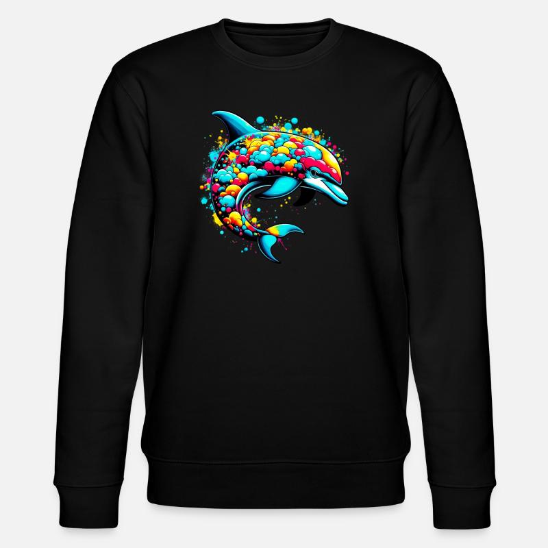Dolphin - Stanley/Stella CHANGER Unisex Organic Sweatshirt - black
