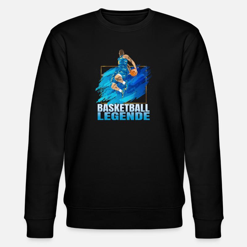 Basketball Legende - Stanley/Stella Unisex Bio-Sweatshirt CHANGER  - Schwarz