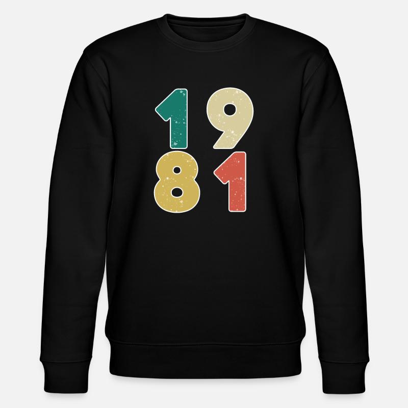 1981 - Year 1981 - Year 1981 - Stanley/Stella CHANGER Unisex Organic Sweatshirt - black