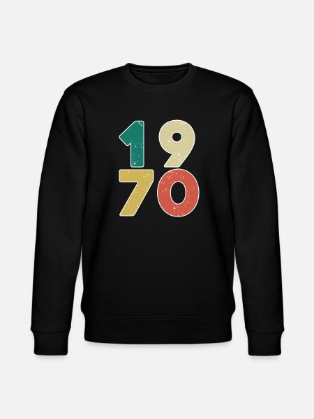 1970 - Born 1970 - Built in 1970 - Stanley/Stella CHANGER Unisex Organic Sweatshirt - black