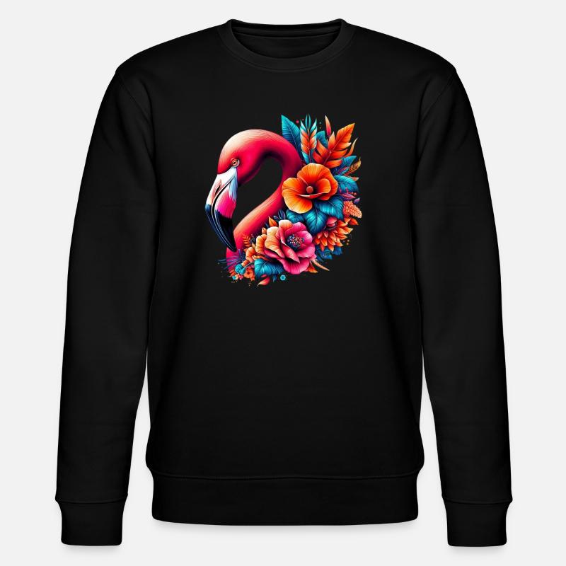 Flamingo - Stanley/Stella Unisex Bio-Sweatshirt CHANGER  - Schwarz
