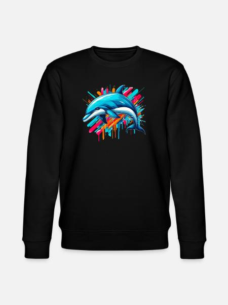 Delfin - Stanley/Stella Unisex Bio-Sweatshirt CHANGER  - Schwarz