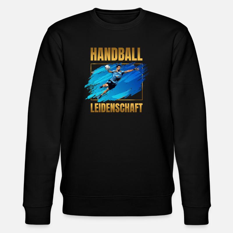 Handball Leidenschaft - Stanley/Stella Unisex Bio-Sweatshirt CHANGER  - Schwarz