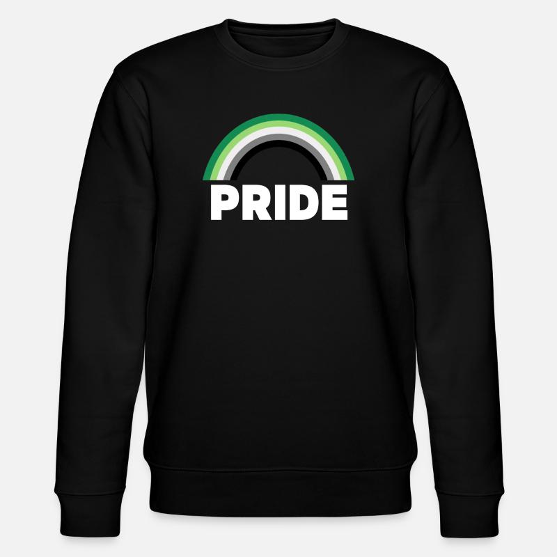Aromantic Pride - Stanley/Stella CHANGER Unisex Organic Sweatshirt - black