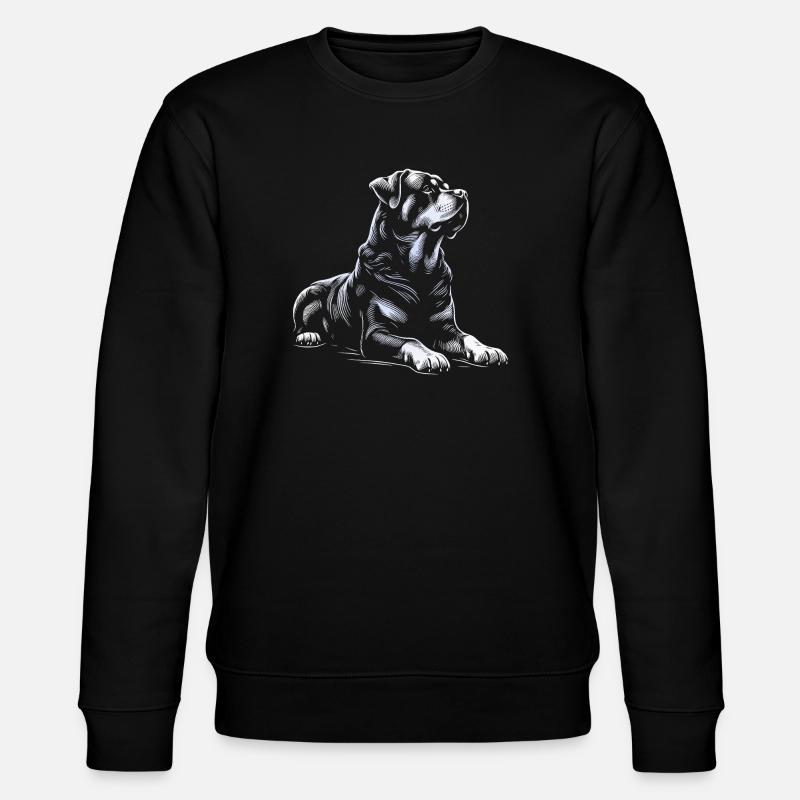 Liegender Rottweiler - Stanley/Stella Unisex Bio-Sweatshirt CHANGER  - Schwarz