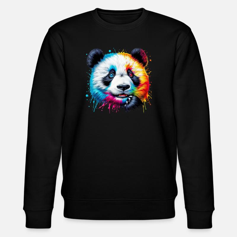Panda - Stanley/Stella Unisex Bio-Sweatshirt CHANGER  - Schwarz