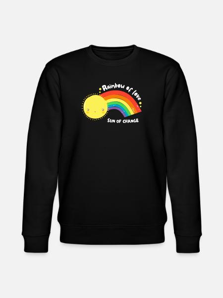 LGBT-Regenbogen der Liebe - Stanley/Stella Unisex Bio-Sweatshirt CHANGER  - Schwarz