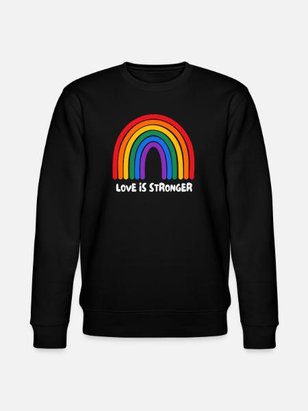 Love is stronger. LGBT - Stanley/Stella CHANGER Unisex Organic Sweatshirt - black