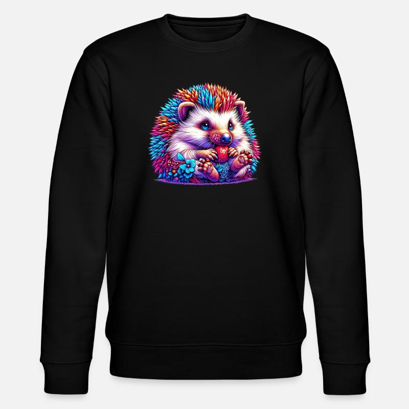 Hedgehog - Stanley/Stella CHANGER Unisex Organic Sweatshirt - black