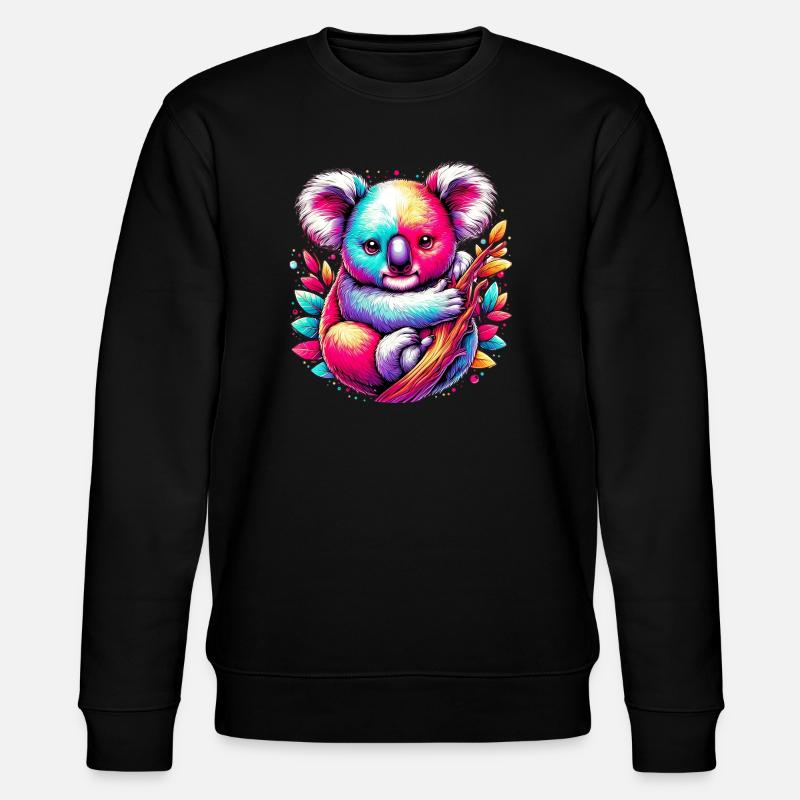 Koala - Stanley/Stella Unisex Bio-Sweatshirt CHANGER  - Schwarz