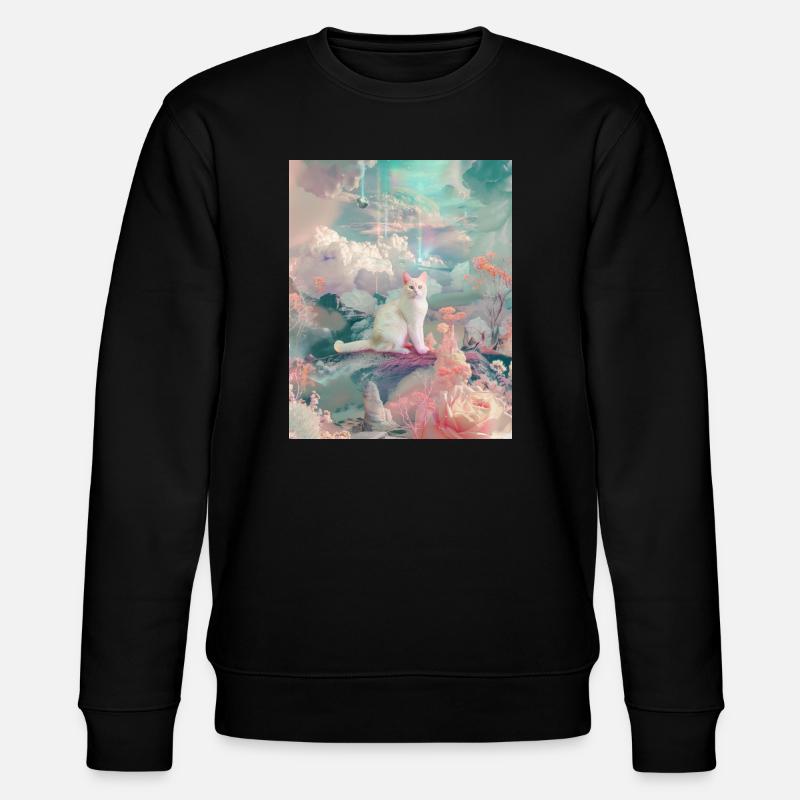Chat pastel dans Dreamscape - Sweat bio CHANGER Stanley/Stella Unisexe - noir