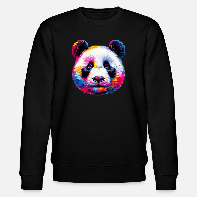 Panda - Stanley/Stella CHANGER Unisex Organic Sweatshirt - black
