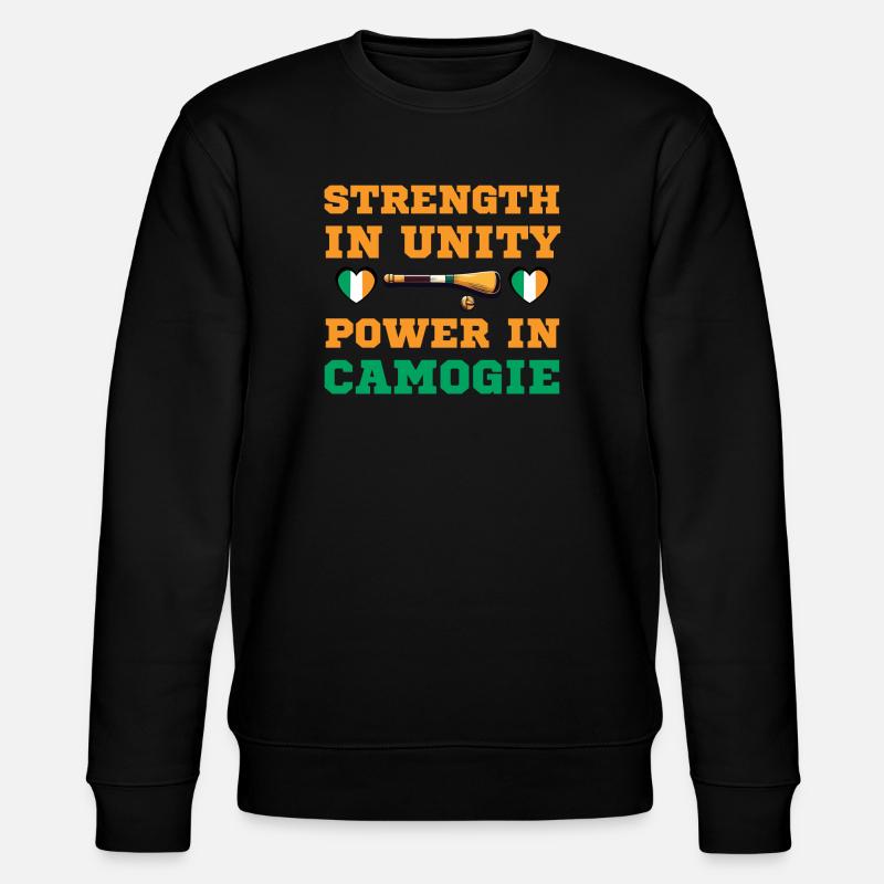 Strength in unity, power in Camogie - Stanley/Stella CHANGER Unisex Organic Sweatshirt - black
