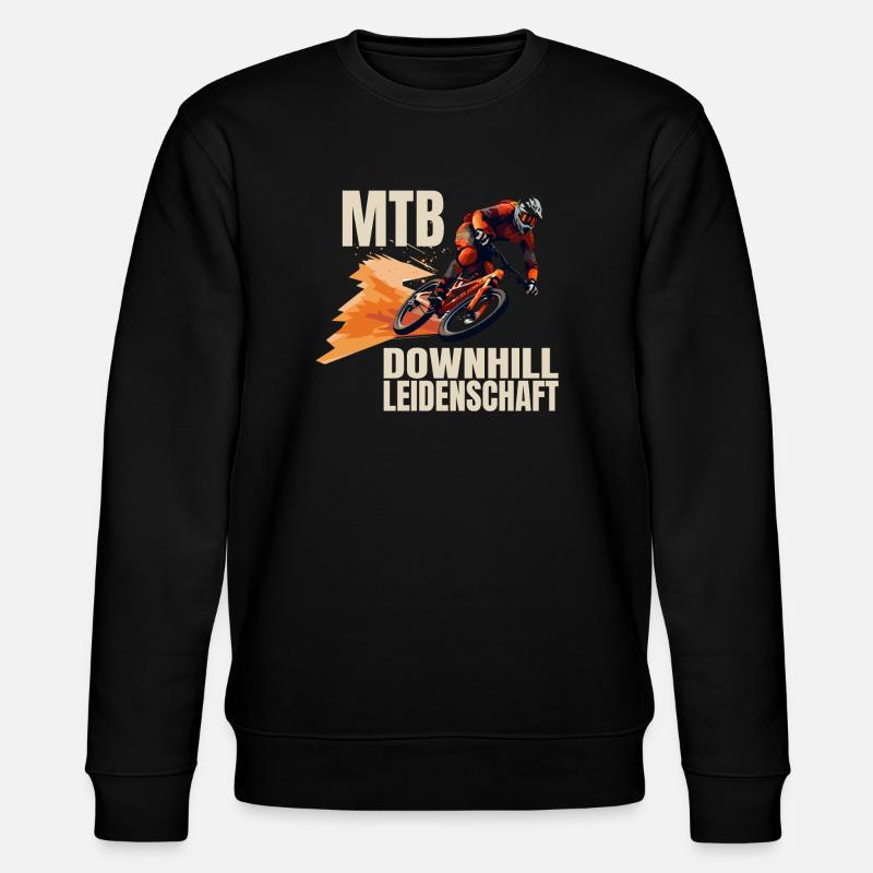 Downhill Leidenschaft - Stanley/Stella Unisex Bio-Sweatshirt CHANGER  - Schwarz