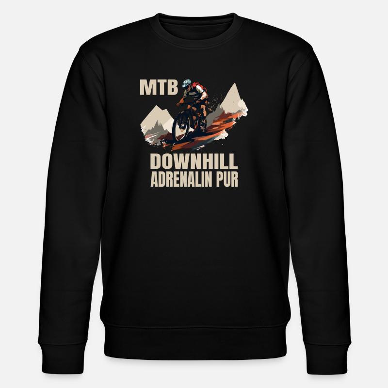 Downhill: Adrenalin pur - Stanley/Stella Unisex Bio-Sweatshirt CHANGER  - Schwarz