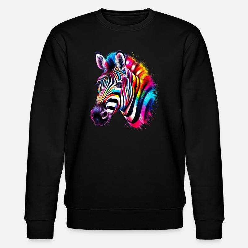 Zebra - Stanley/Stella Unisex Bio-Sweatshirt CHANGER  - Schwarz