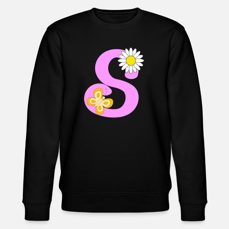 S Letter - Stanley/Stella CHANGER Unisex Organic Sweatshirt - black