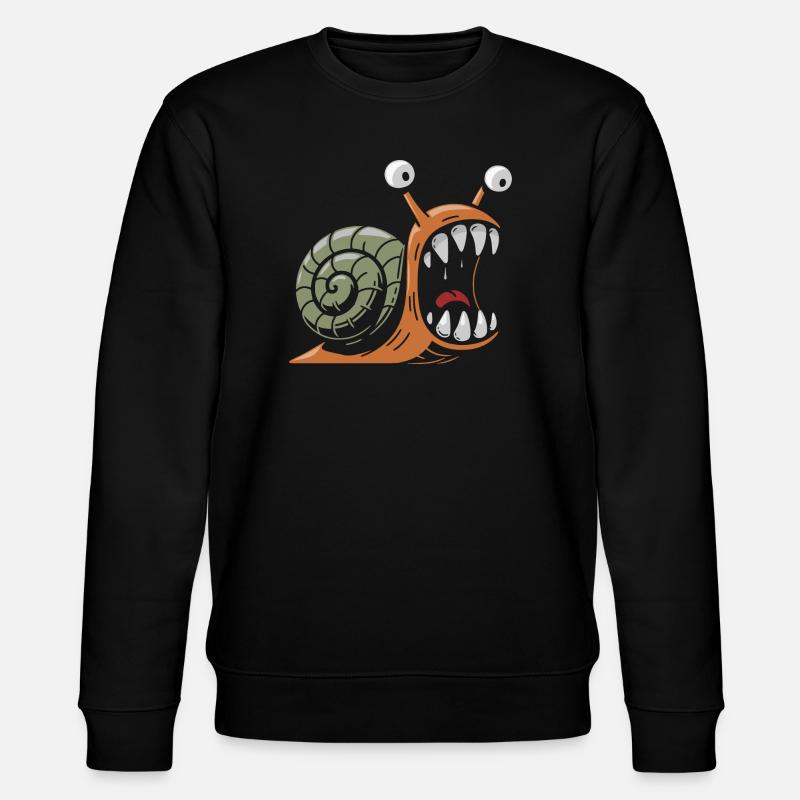 Snail with large teeth - Stanley/Stella CHANGER Unisex Organic Sweatshirt - black