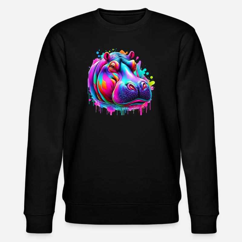 Hippopotame - Sweat bio CHANGER Stanley/Stella Unisexe - noir