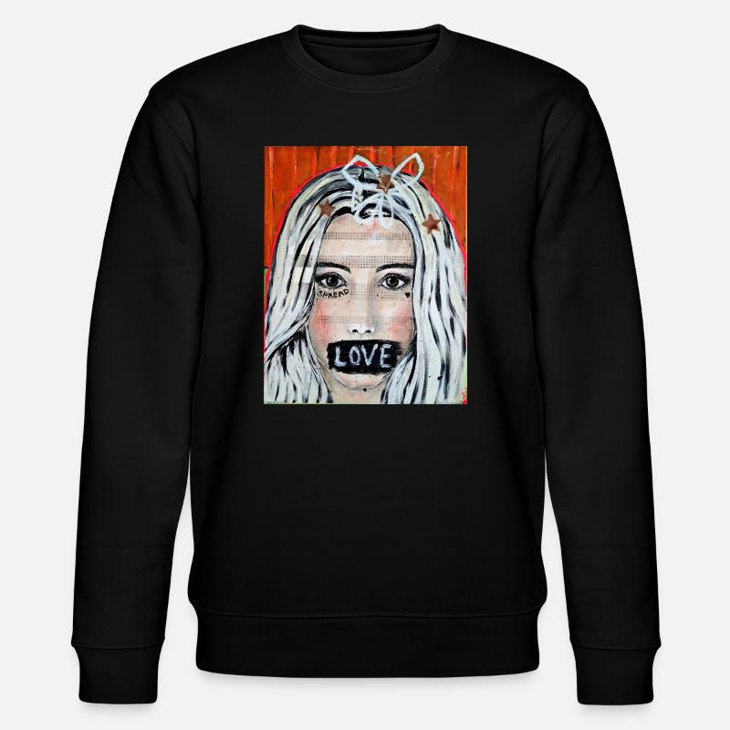 Spread LOVE - Stanley/Stella Unisex Bio-Sweatshirt CHANGER  - Schwarz