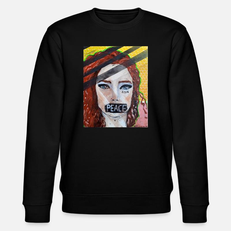 Live PEACE - Stanley/Stella Unisex Bio-Sweatshirt CHANGER  - Schwarz