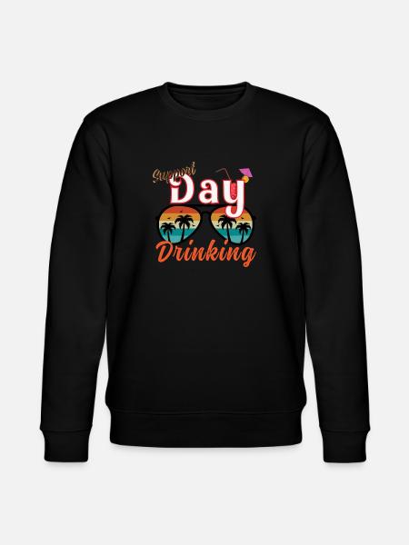 Day Drinking Palm Print - Stanley/Stella Unisex Bio-Sweatshirt CHANGER  - Schwarz