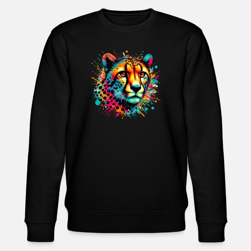 Gepard - Stanley/Stella Unisex Bio-Sweatshirt CHANGER  - Schwarz